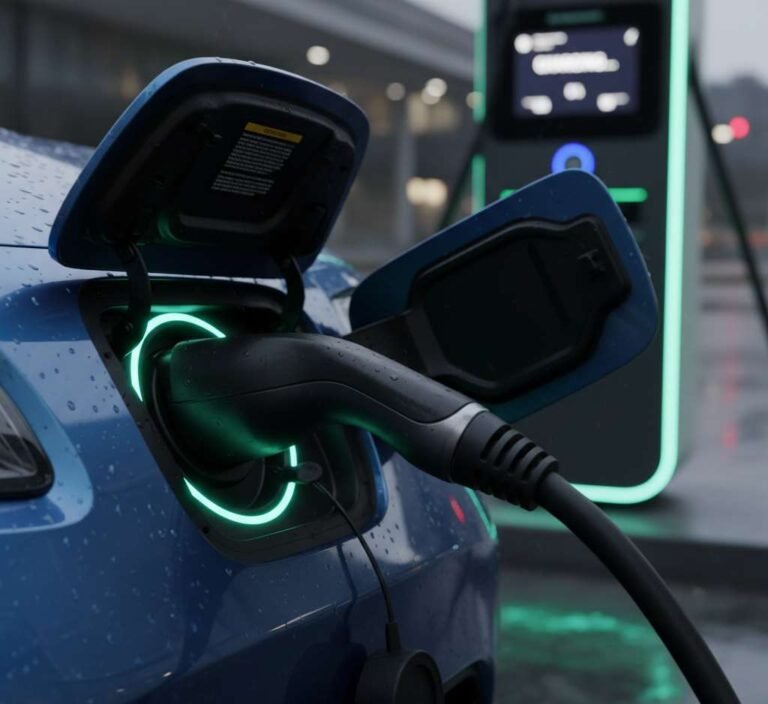 elektrische auto die aan het laden is