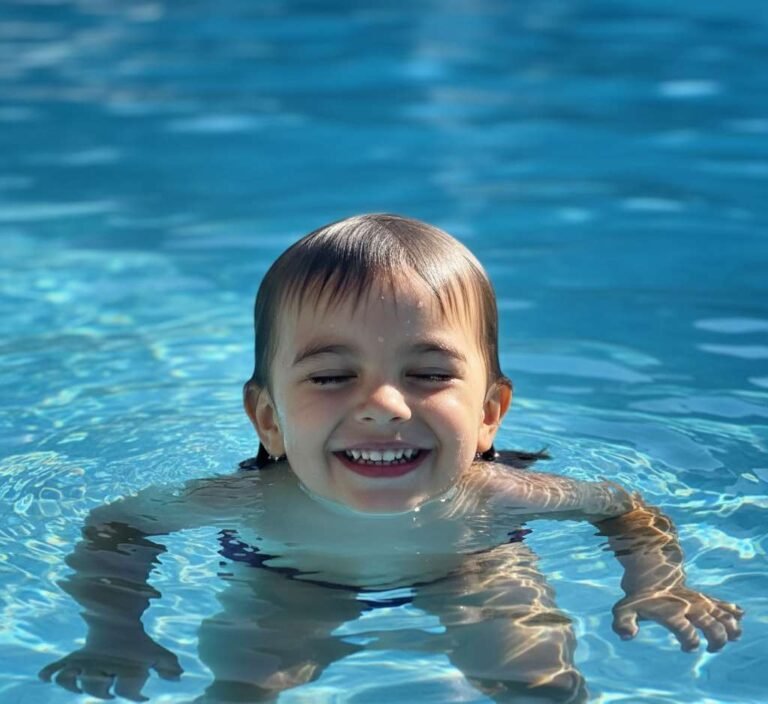 kind in zwembad