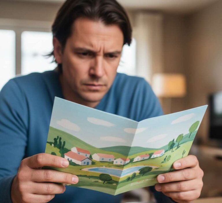 man die brochure leest