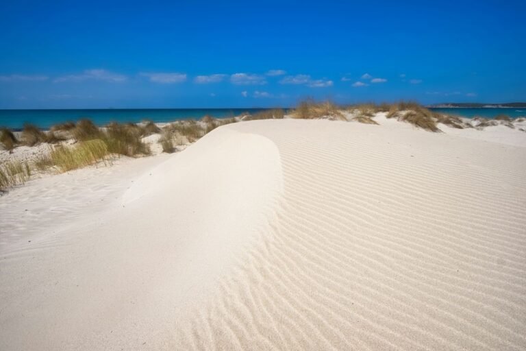 Strand met duinen aan zee in Frankrijk