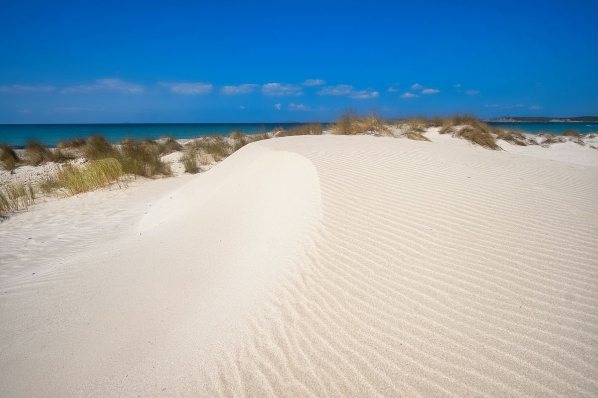 Strand met duinen aan zee in Frankrijk