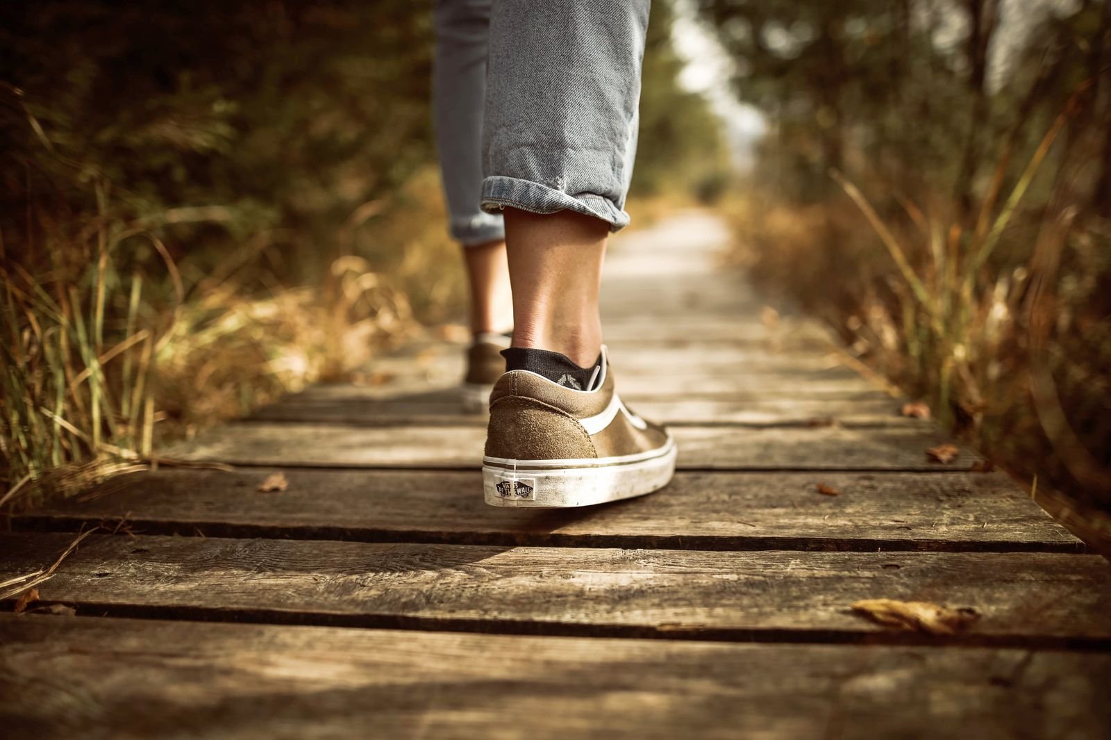 Wandelen over een houten vlonderpad door de duinen bij een strandvakantie in Zeeland