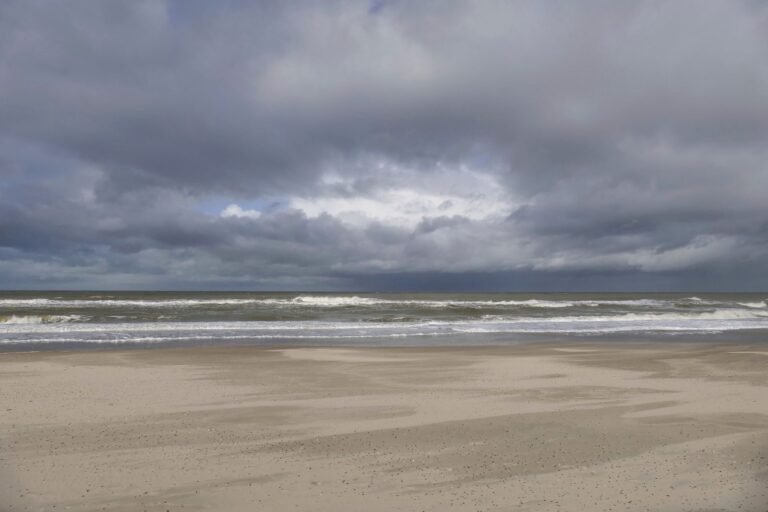 Noordzeestrand met duinen bij de Zeeuwse kust nabij Roompot Beach Resort Nieuwvliet-Bad