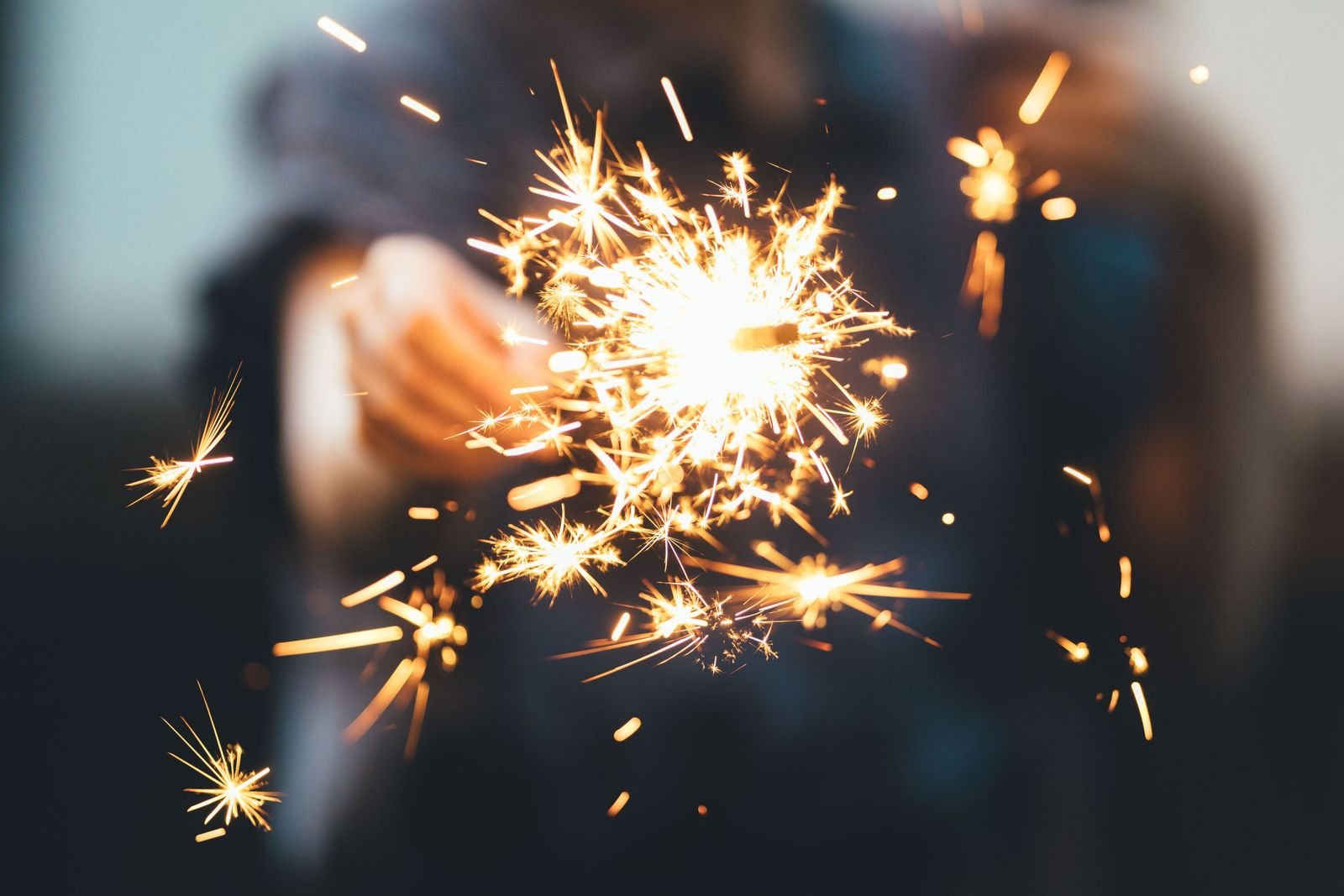 Sterretjes in de hand tijdens oud en nieuw op een vuurwerkvrij vakantiepark